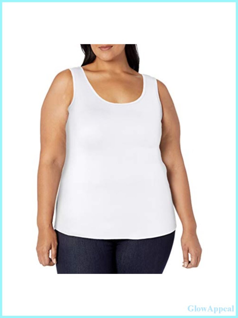 Plus Size Slim Fit Cotton Modal Scoop Neck Tank Top